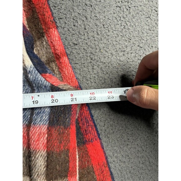 Vintage CPO Heavy Flannel Shirt Mens Medium Plaid Button Montgomery Ward 70s 80s - Picture 7 of 14